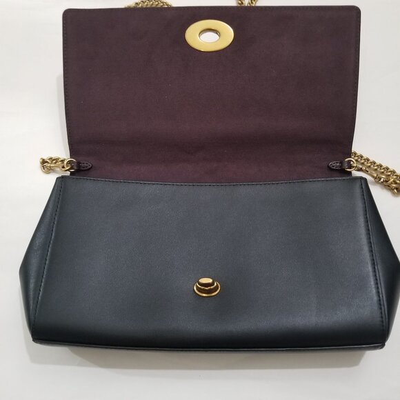 Coach Crossbody/Shoulder bag in black with gold removable chain - Picture 7 of 14